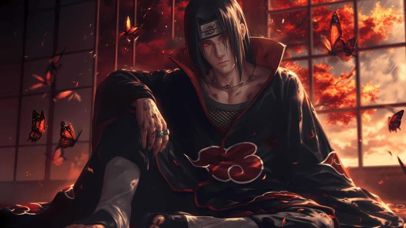 Itachi Uchiha Red Wallpaper