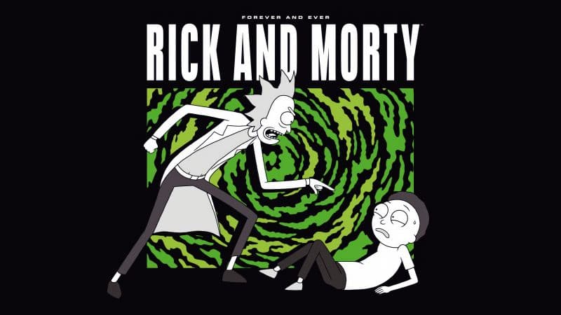 Rick and Morty Black background Wallpaper