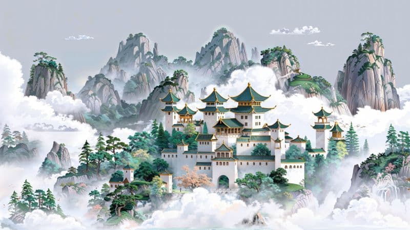 Chinese architecture Temple Wallpaper