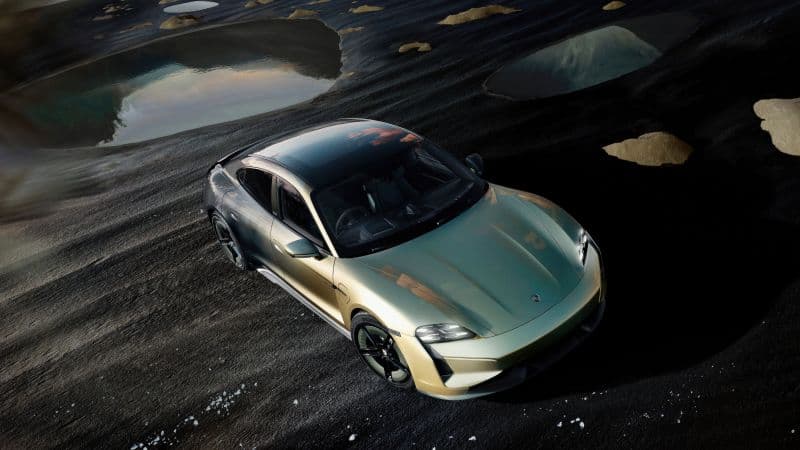 Porsche Taycan Turbo S Celestial Jade 2024 Wallpaper