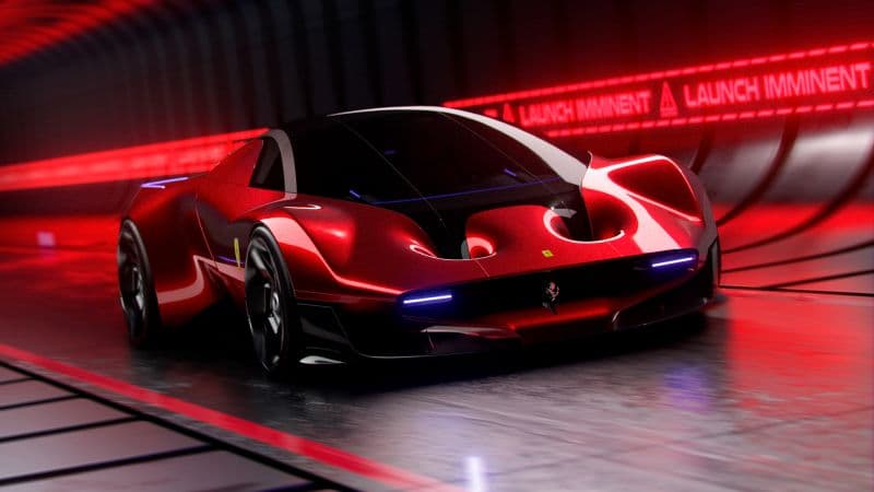 Ferrari Hypercar 10K Wallpaper