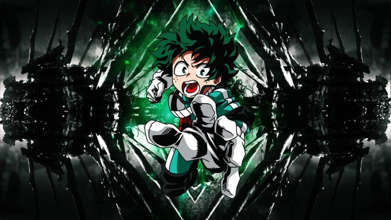 Izuku Midoriya Dark background Wallpaper
