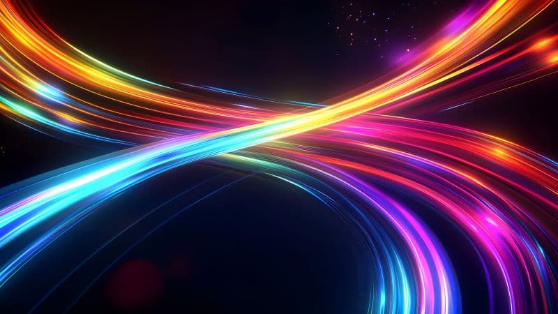 Neon Curves Wallpaper