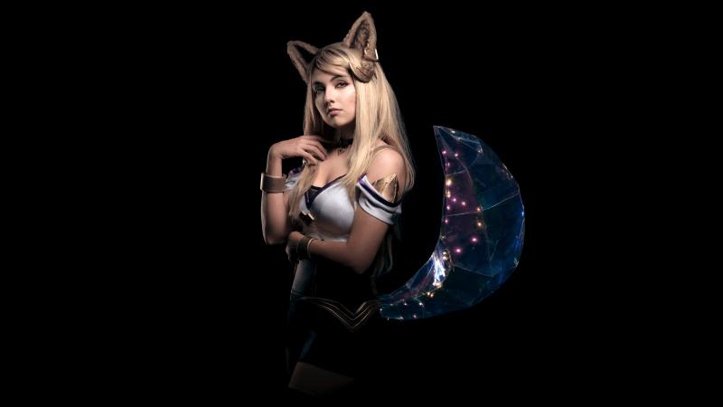 KDA Ahri Cosplay Wallpaper