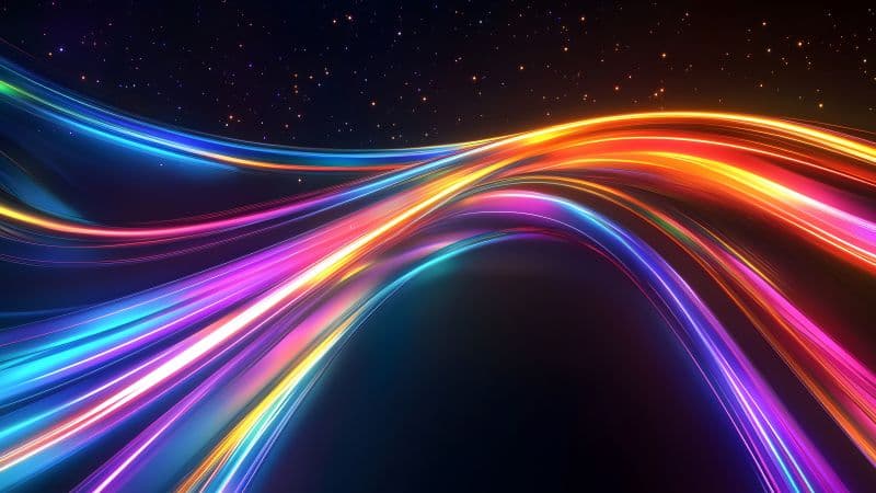 Dynamic Neon trails Wallpaper