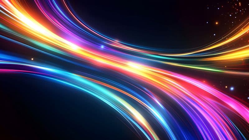 Cosmic Neon trails Wallpaper