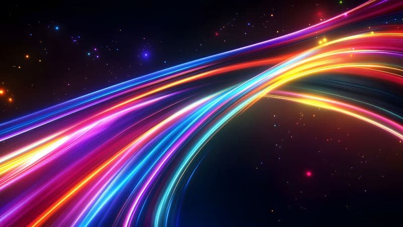 Colorful Neon trails Wallpaper