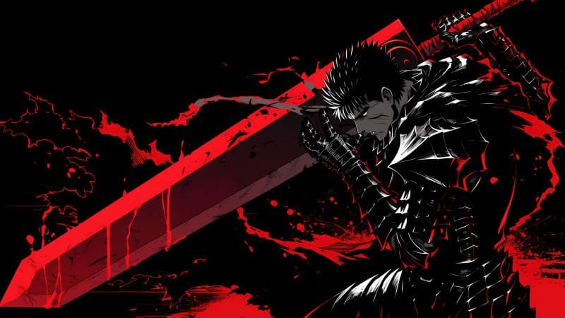 Guts (Berserk) Dark red Wallpaper