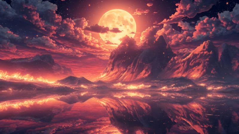 Volcanic Moon Wallpaper