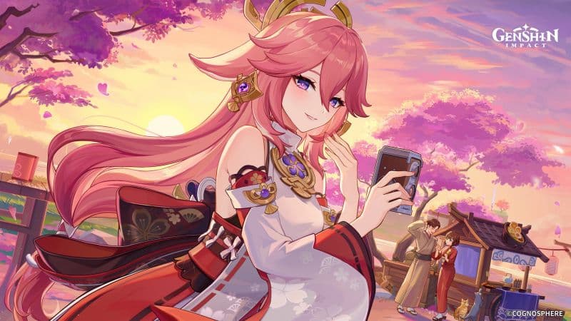 Yae Miko Genshin Impact Wallpaper