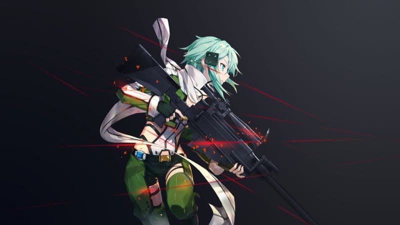 Sinon (Shino Asada) Sniper Wallpaper