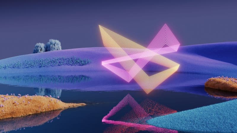 Triangular Reflection Wallpaper