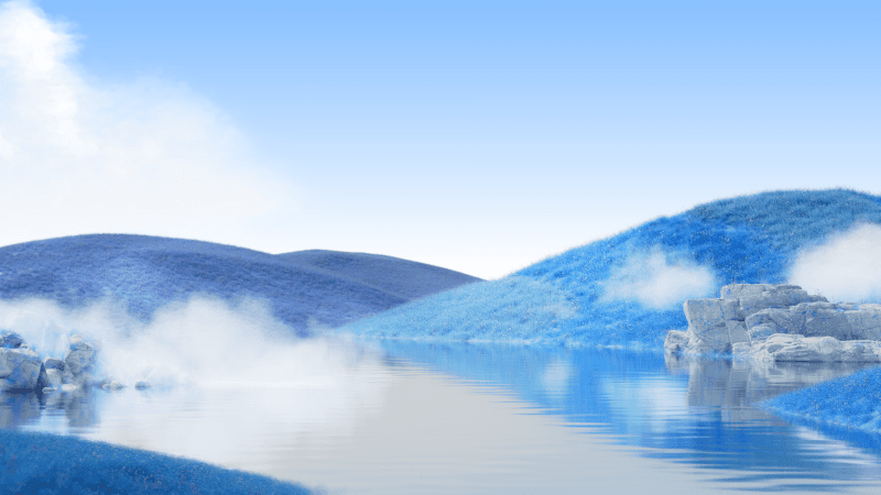 Landscape Blue aesthetic Wallpaper