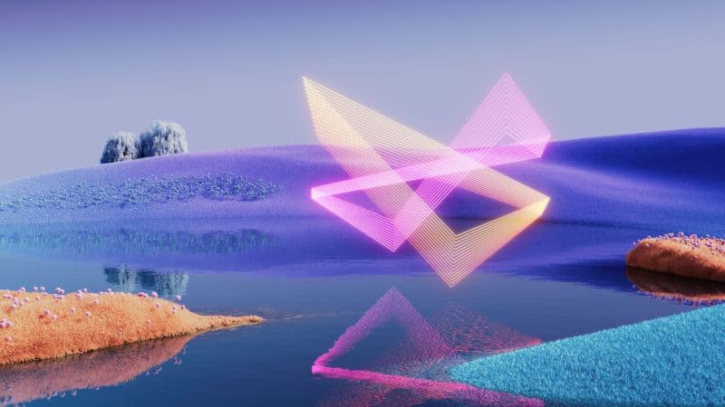 Geometric Reflection Wallpaper
