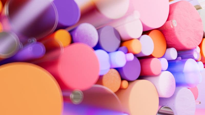 Geometric Cylinders Wallpaper