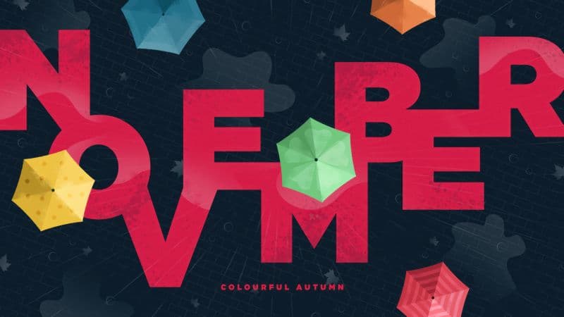 November Typography Wallpaper