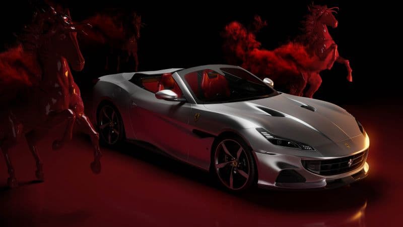 Ferrari Portofino Red aesthetic Wallpaper