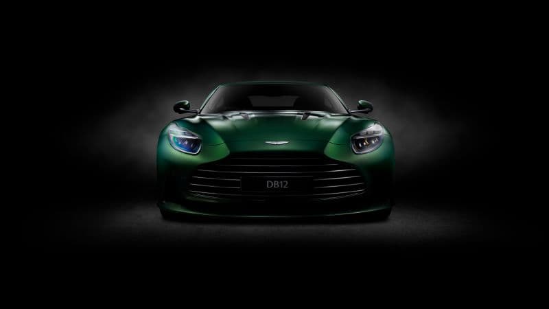 Aston Martin DB12 Dark background Wallpaper