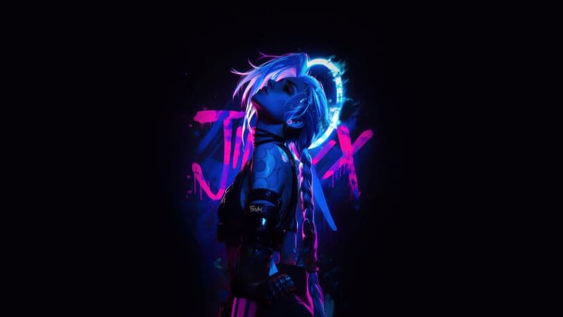 Jinx Neon art Wallpaper