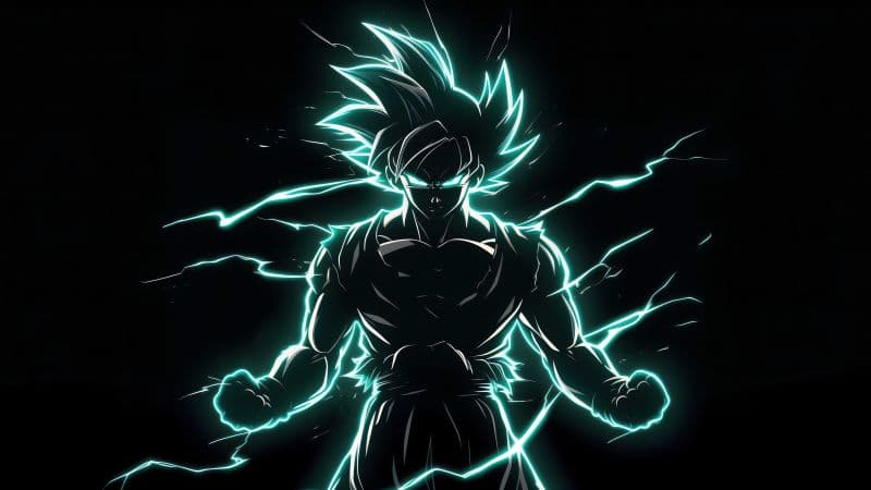 Ultra Instinct Goku Neon art Wallpaper