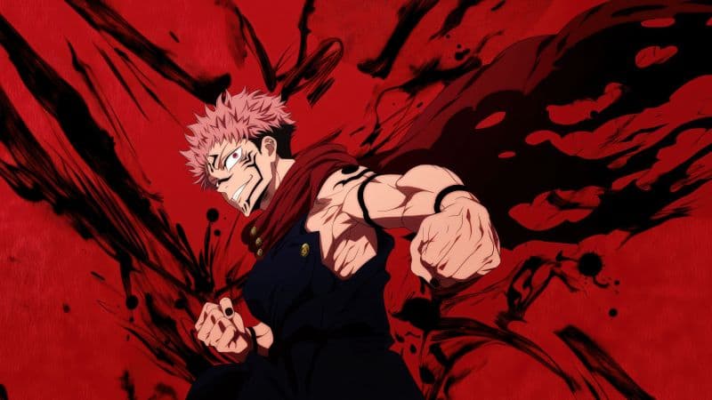 Sukuna Red background Wallpaper
