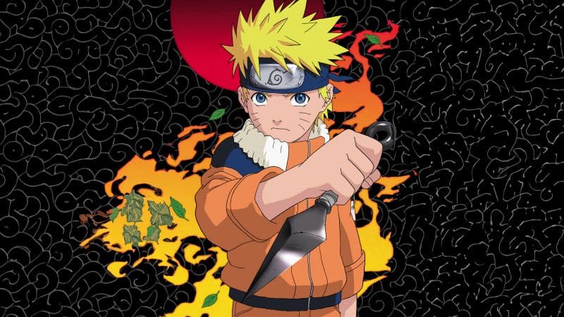 Young Naruto Uzumaki Dark background Wallpaper