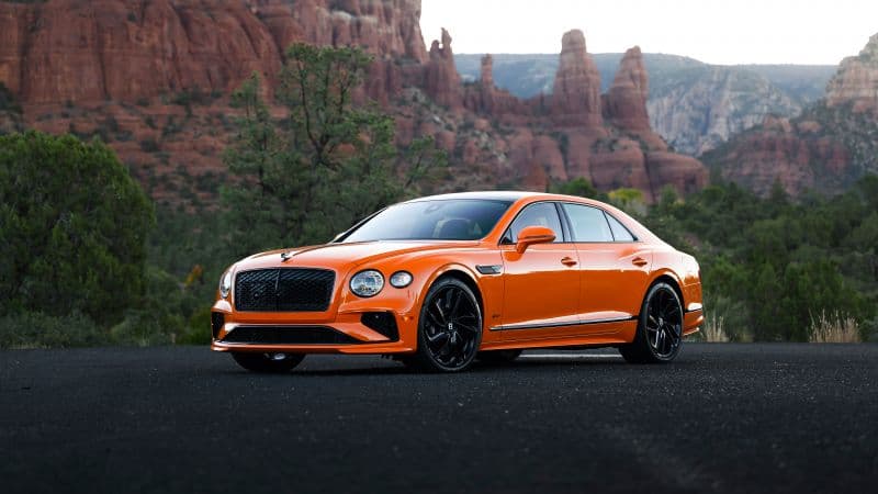 Bentley Flying Spur Speed Orange cars Wallpaper