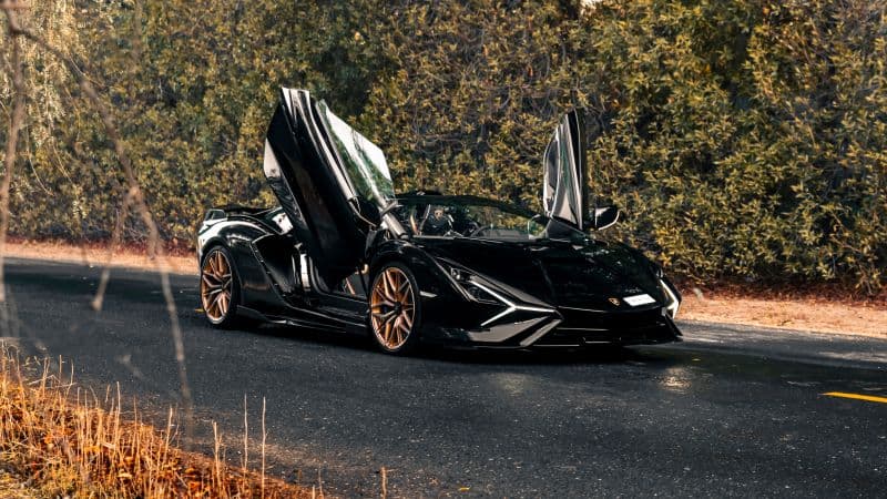 Lamborghini Sián Roadster Black cars Wallpaper