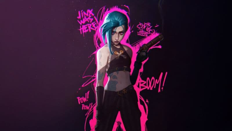Jinx Pink aesthetic Wallpaper