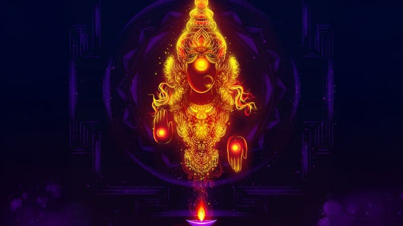 Goddess Lakshmi Digital Art Wallpaper