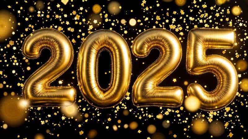 2025 Foil balloons Wallpaper