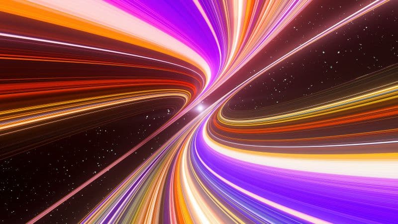 Cosmic Light trails Wallpaper