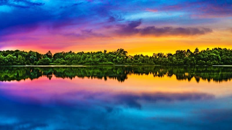Evening sky Multicolor Wallpaper