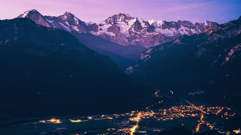 Mountain Peak Purple Wallpaper