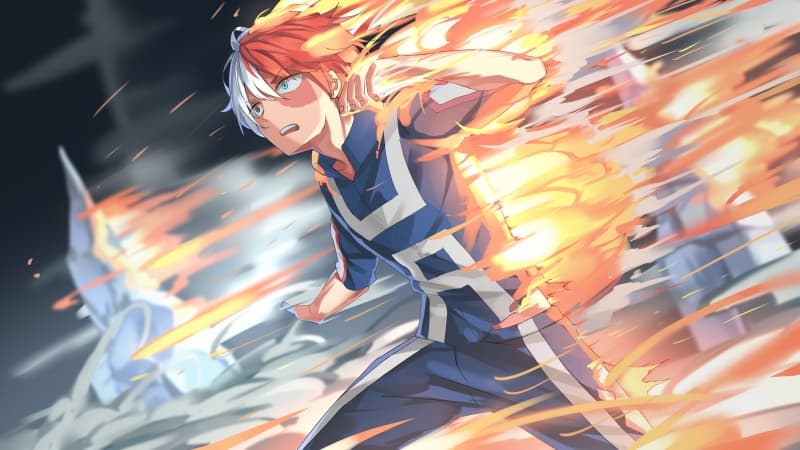 Shoto Todoroki Artwork Wallpaper
