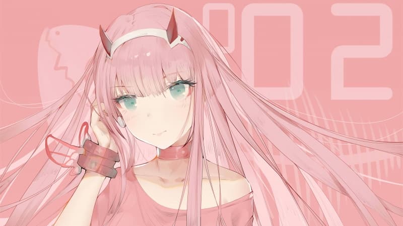 Zero Two Pink aesthetic Wallpaper
