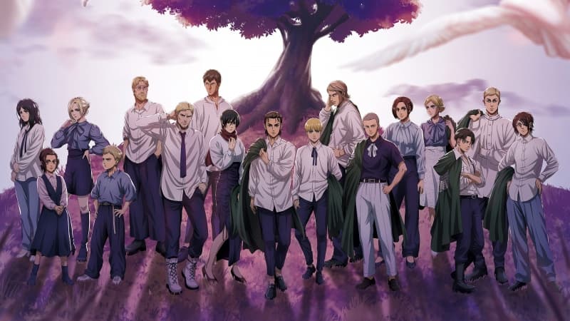 Attack on Titan Purple aesthetic Wallpaper