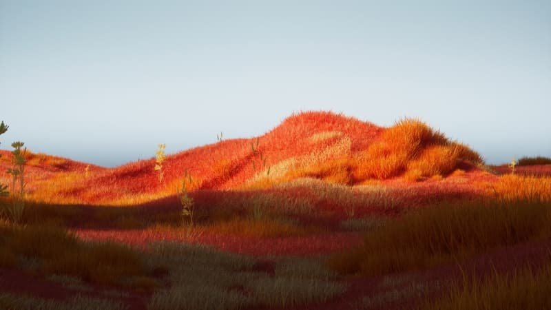 Orange aesthetic Landscape Wallpaper