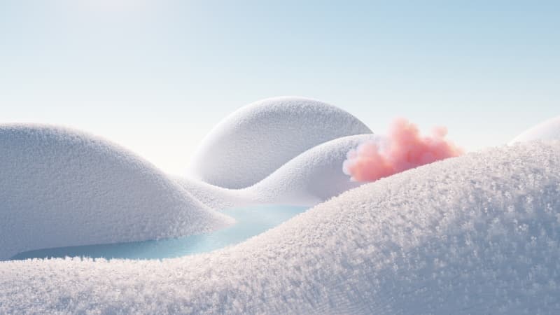 White aesthetic Landscape Wallpaper