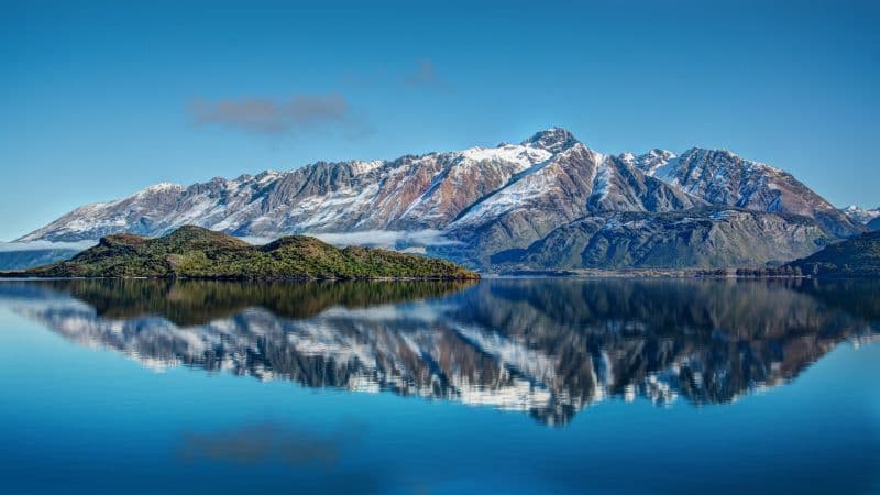 Snow mountains Lake Wallpaper