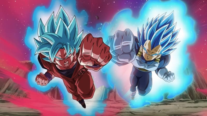 Goku vs Vegeta Super Saiyan Blue Wallpaper