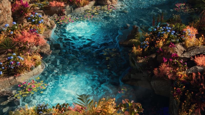 Paradise Water Stream Wallpaper