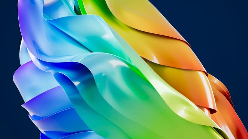 Rainbow colors Abstract design Wallpaper