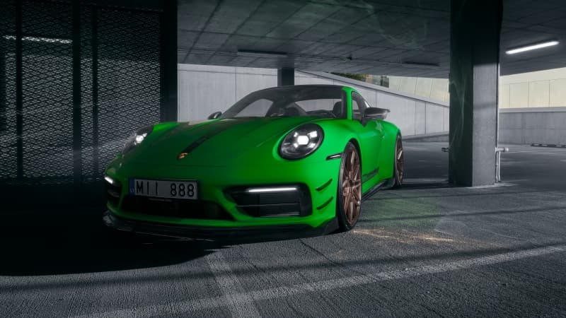 Green Porsche 911 Carrera T Wallpaper