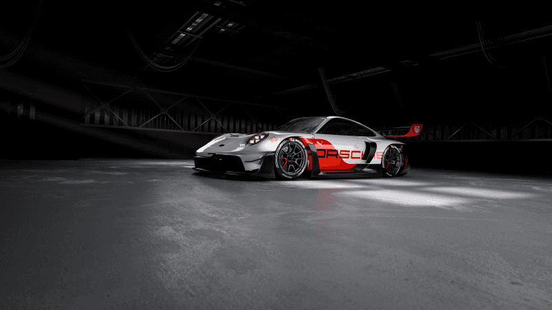 Porsche 911 GT3 R Dark aesthetic Wallpaper