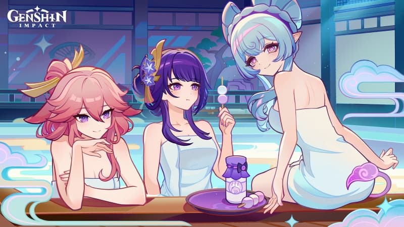 Genshin Impact Hot Spring Wallpaper