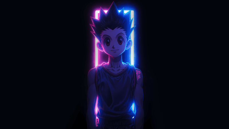Gon Freecss Neon art Wallpaper