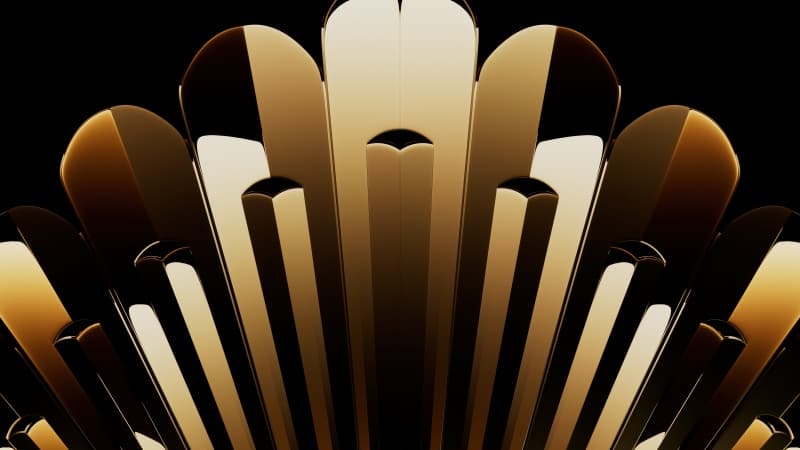 Yellow abstract Metallic Wallpaper