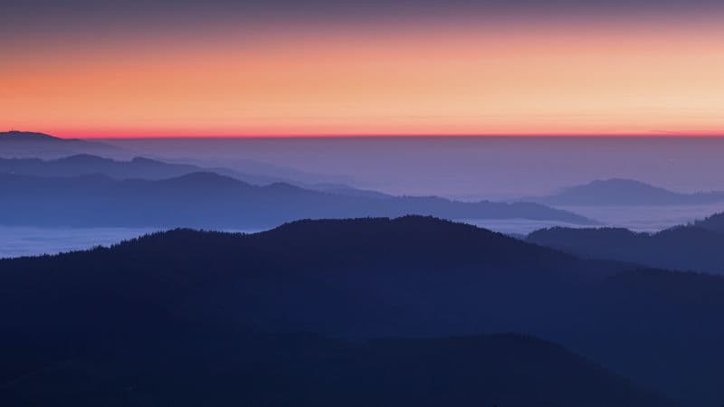 Sunset Orange Sky view Wallpaper