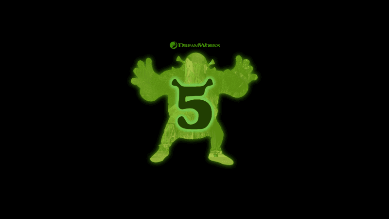 Shrek 5 Black background Wallpaper